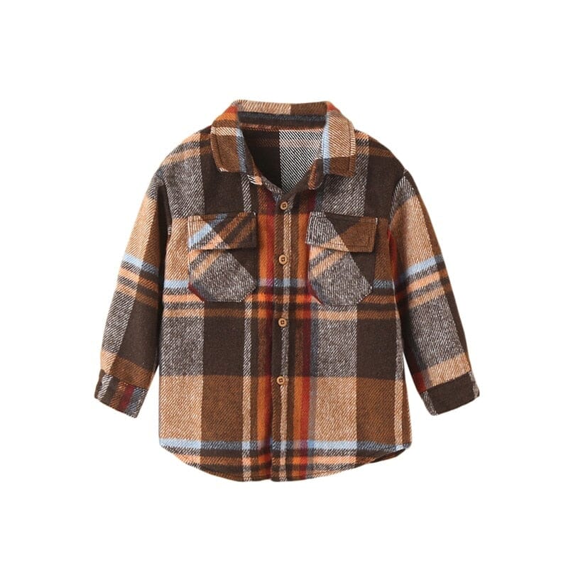 Girls plaid collar jacket