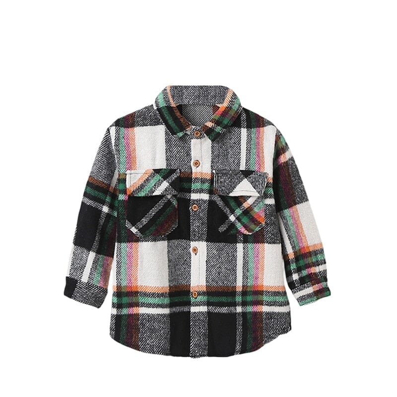 Girls plaid collar jacket