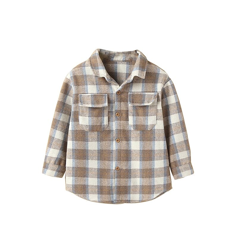 Girls plaid collar jacket