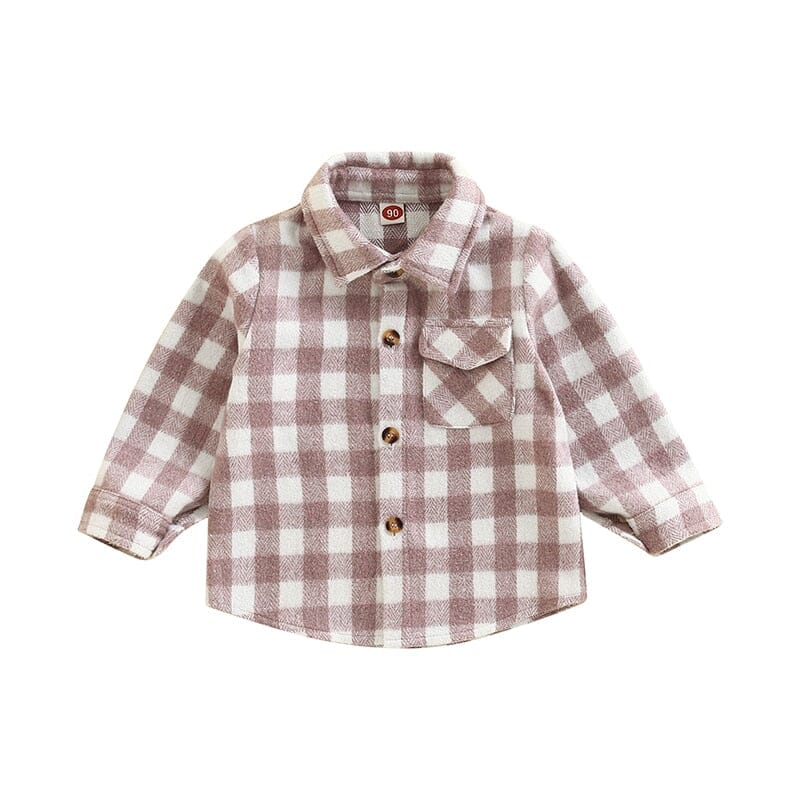 Girls plaid collar jacket