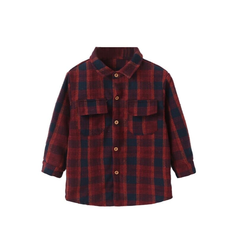 Girls plaid collar jacket