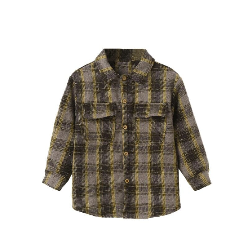 Girls plaid collar jacket