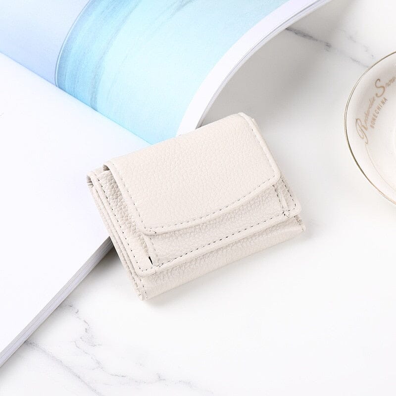 Women's white mini wallet