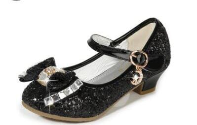 Girls black party shoes