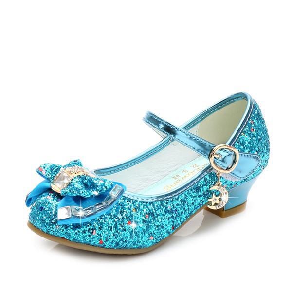 Girls blue party shoes