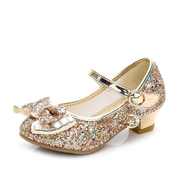 Girls gold party shoes