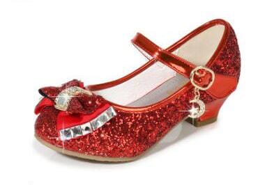 Girls red party shoes