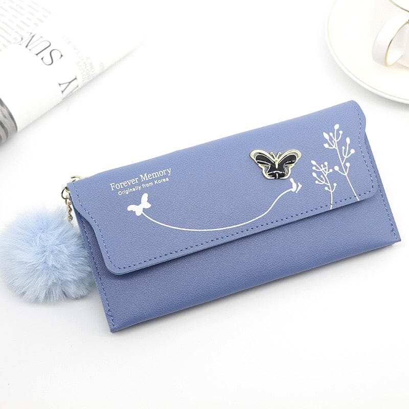 Women's blue small clutch bag