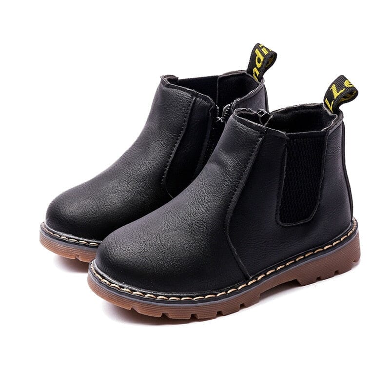 Kids black ankle boots