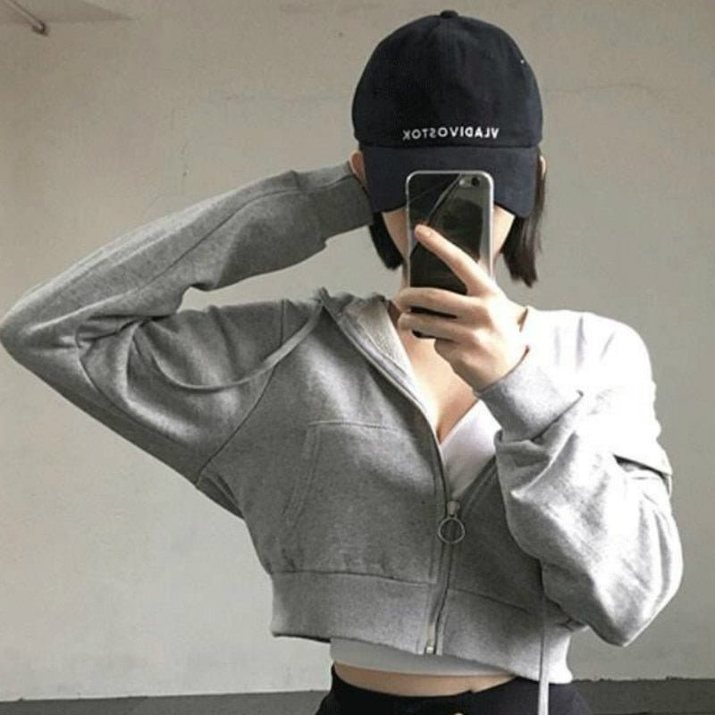 Women's solid zipper shorts
