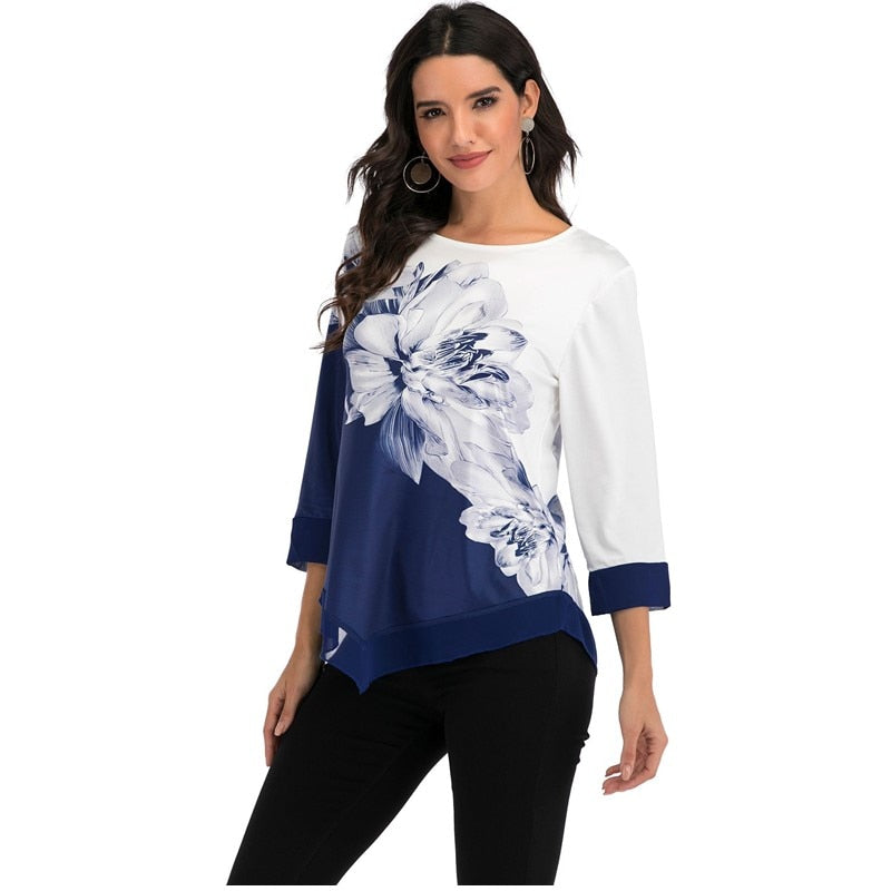 Women's floral print blouse