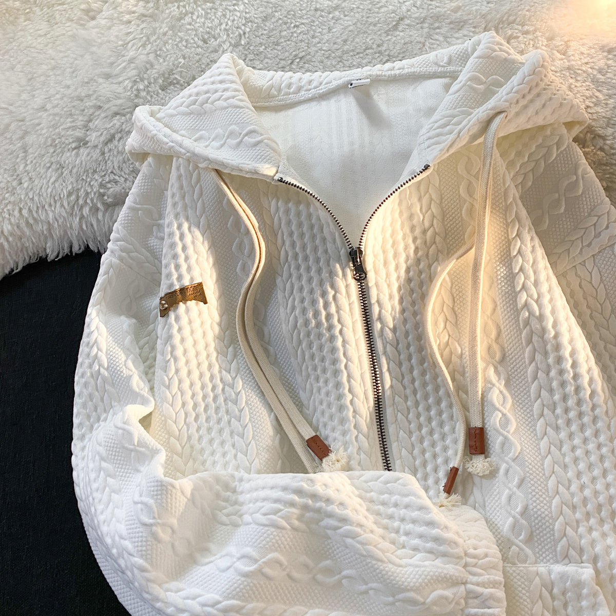 Women's vintage zip-up hoodie
