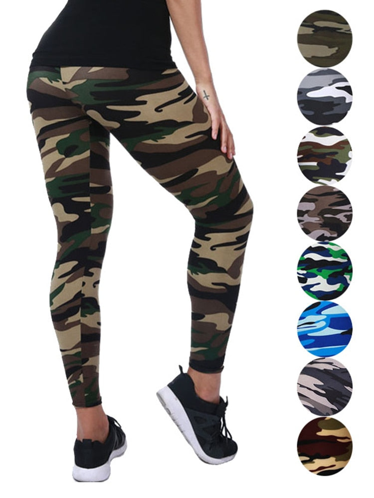 Women's camo graffiti leggings
