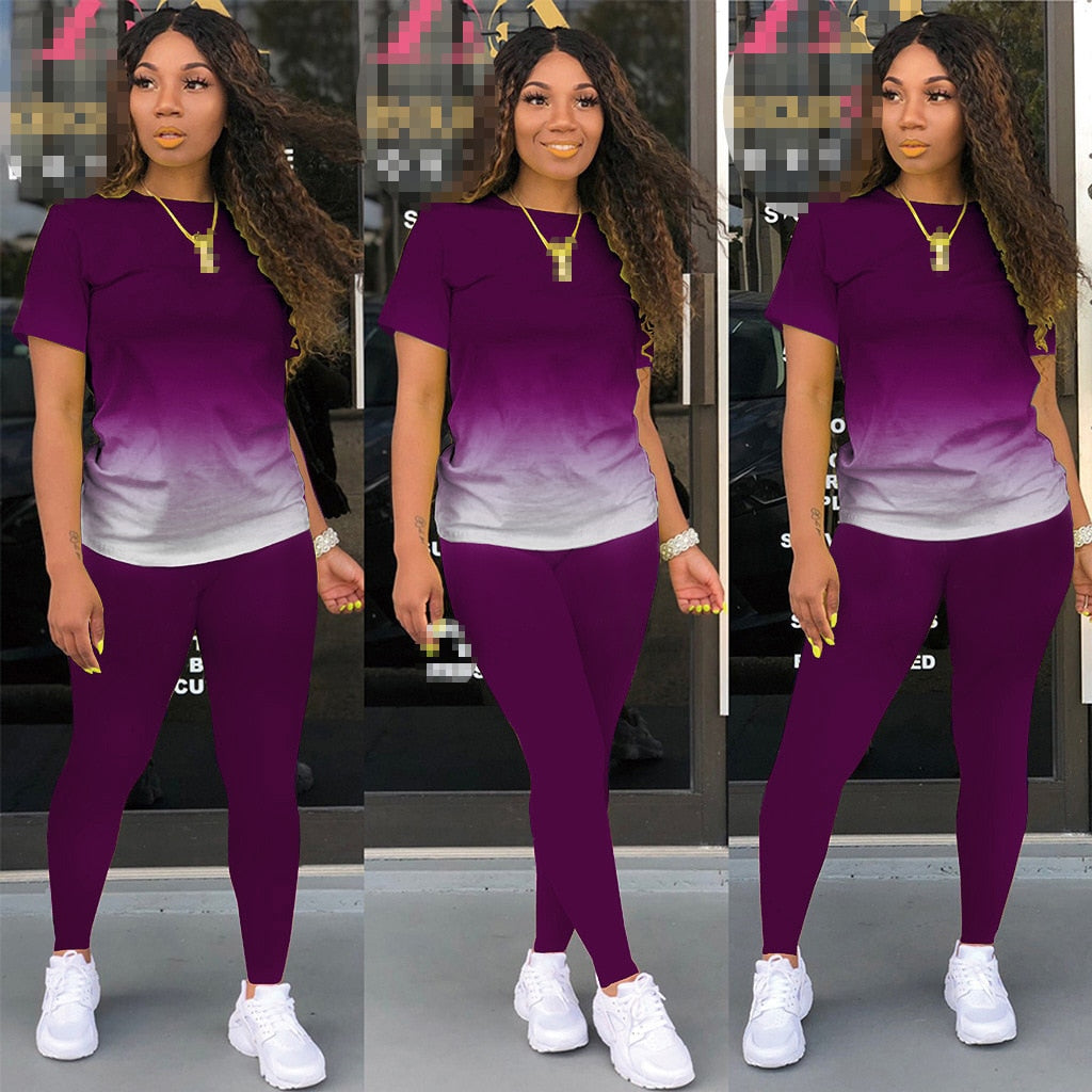 Women's gradient tracksuit
