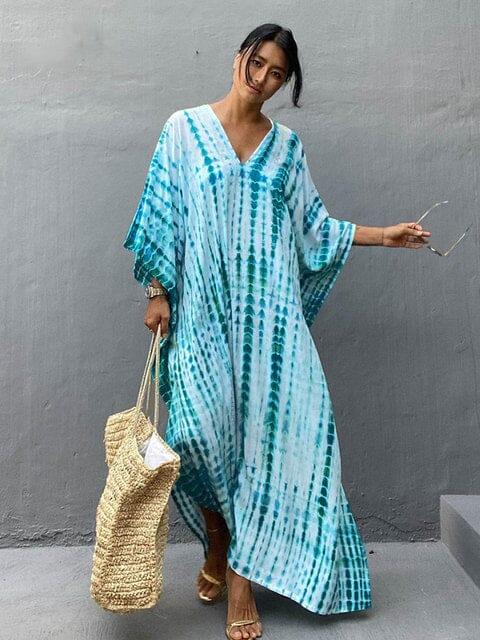 Women's light green boho beach cover up