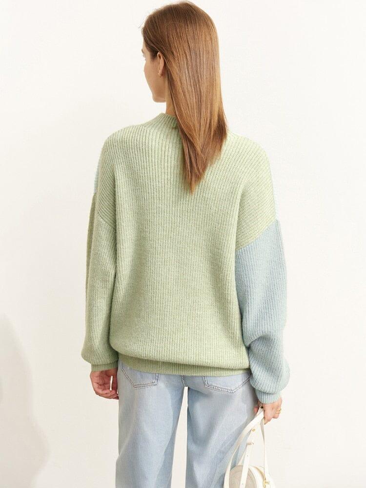 Women's blue chic pullover sweater