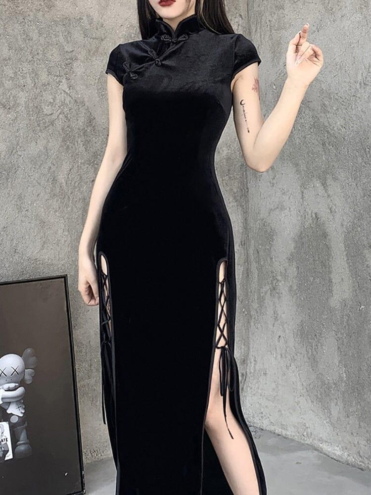 Women's black dark romantic dresses