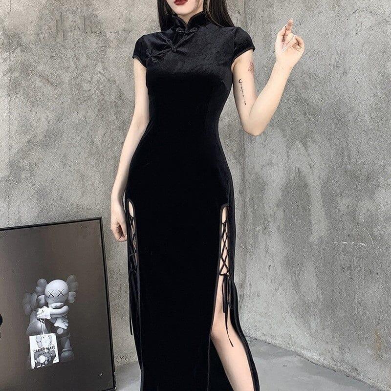 Women's black dark romantic dresses