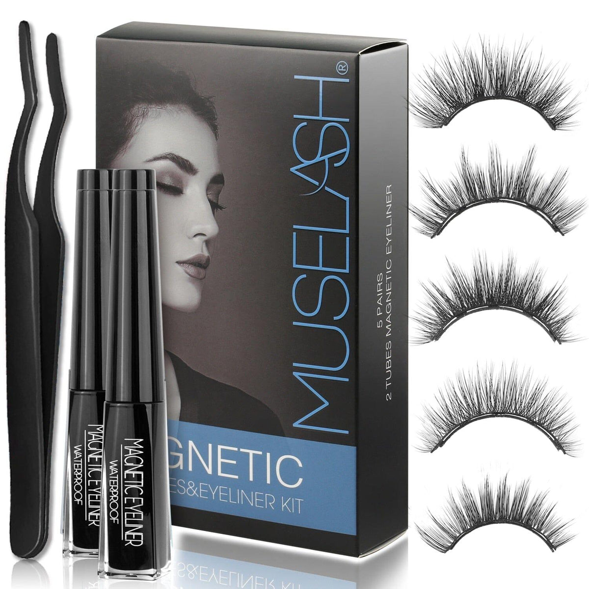 Unisex magnetic eyelashes set