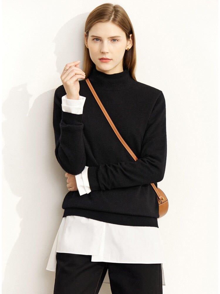 Women's black sweaters full sleeves