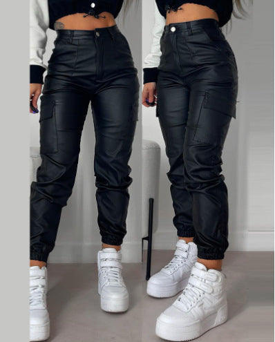 Women's black pencil trousers
