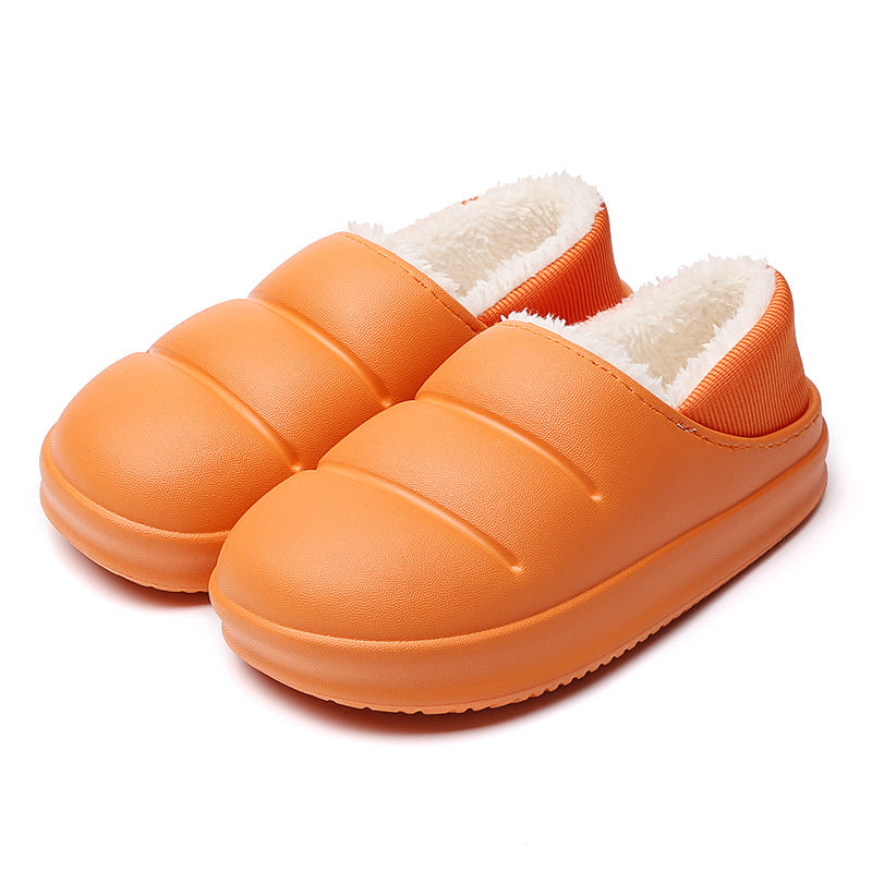Unisex orange waterproof slippers