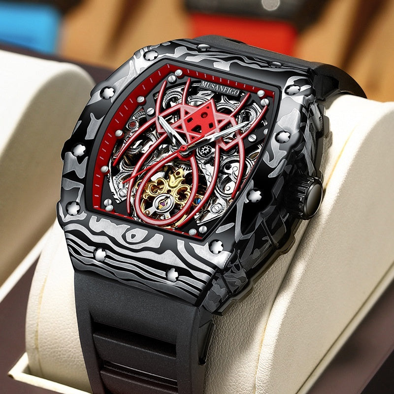 Tonneau automatic skeleton watch - view 1