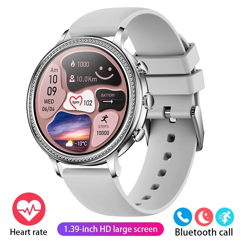Women's silver tape sport smart watch