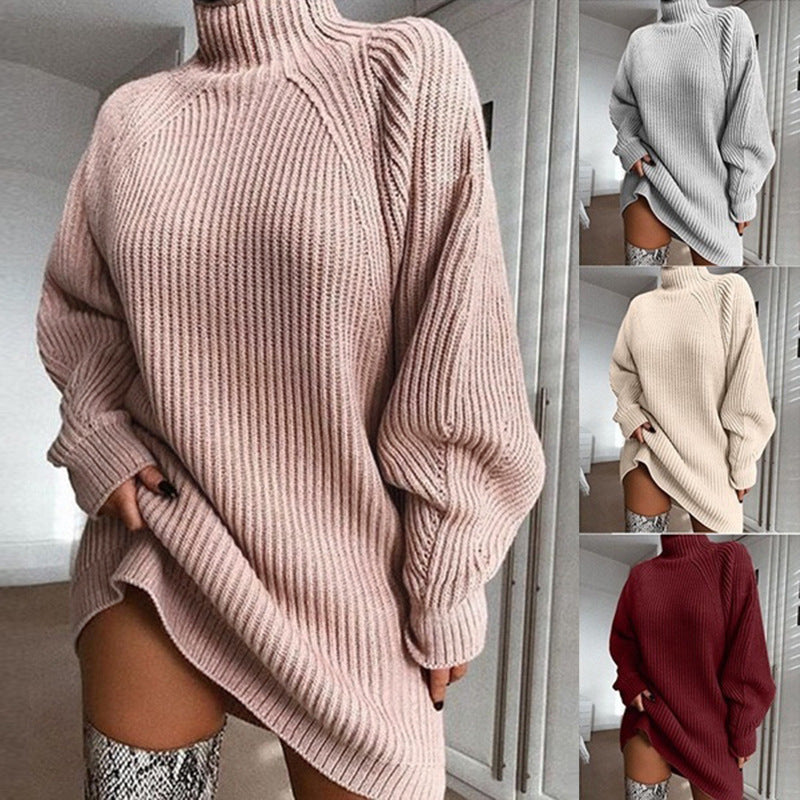 Women's turtleneck sweater dress