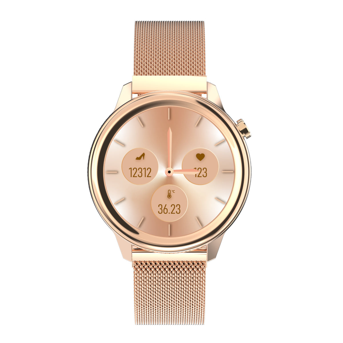 Unisex gold smart watch