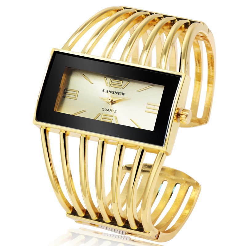 Hollow bangle bracelet watch for women - view 6
