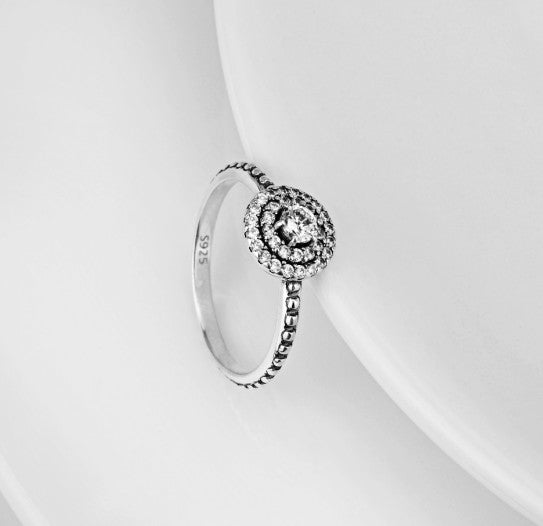 Women's 925 silver diamante ring