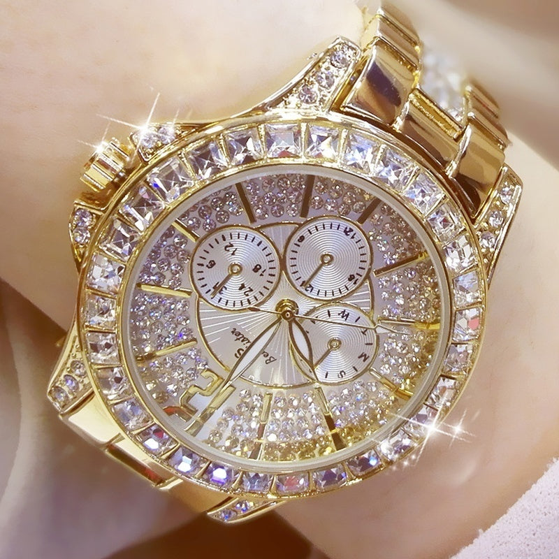 Square rhinestone bracelet watch - view 1