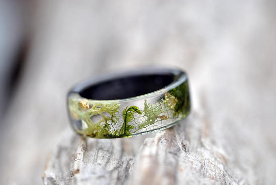 Unisex picture color handmade resin rings
