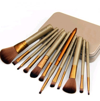 Unisex 12 piece makeup brush set