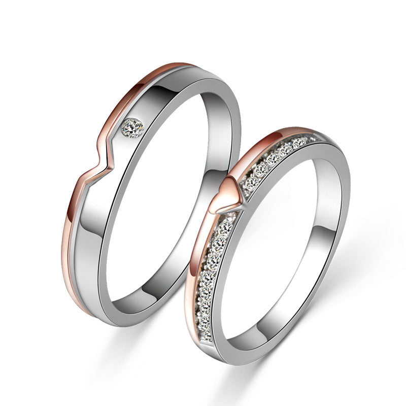 Unisex 925 silver couple rings
