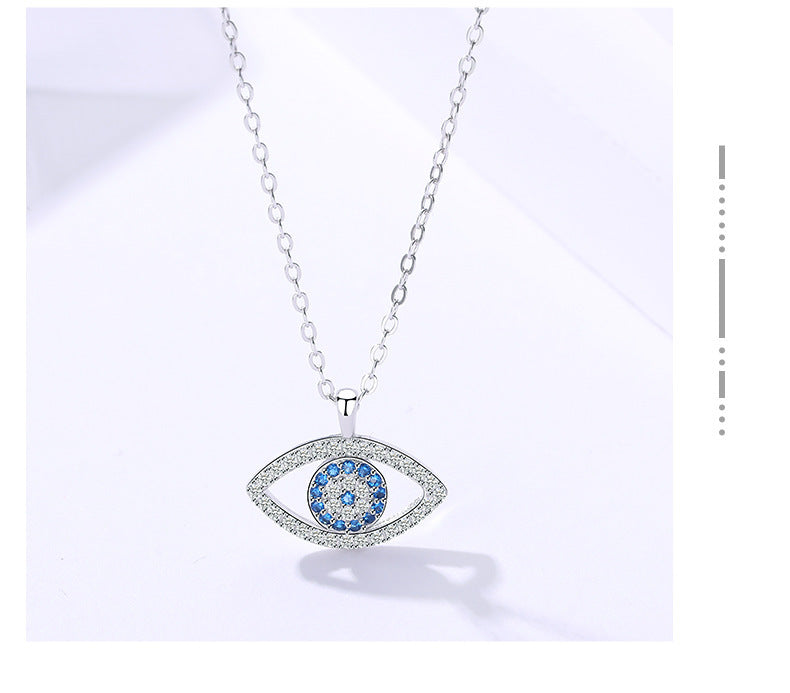 Women's S925 silver evil eye necklace