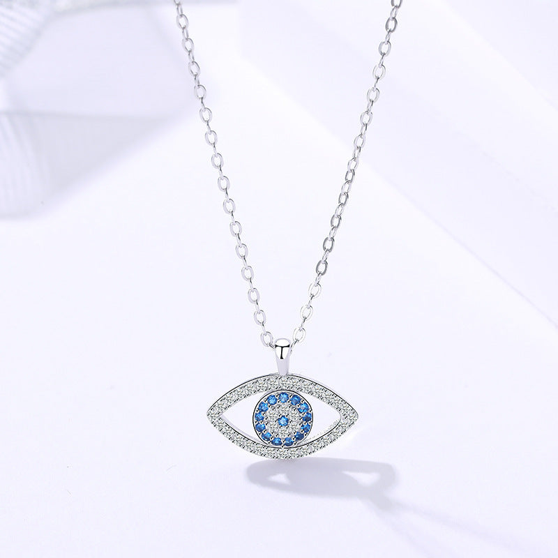 Women's S925 silver evil eye necklace