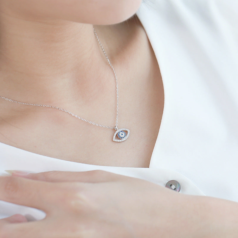 Women's S925 silver evil eye necklace