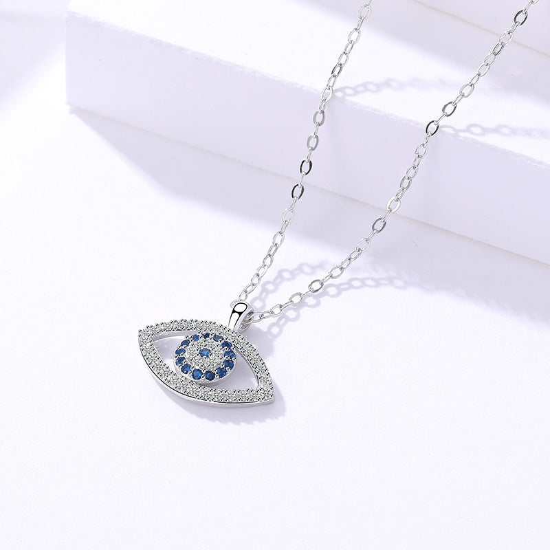 Women's S925 silver evil eye necklace