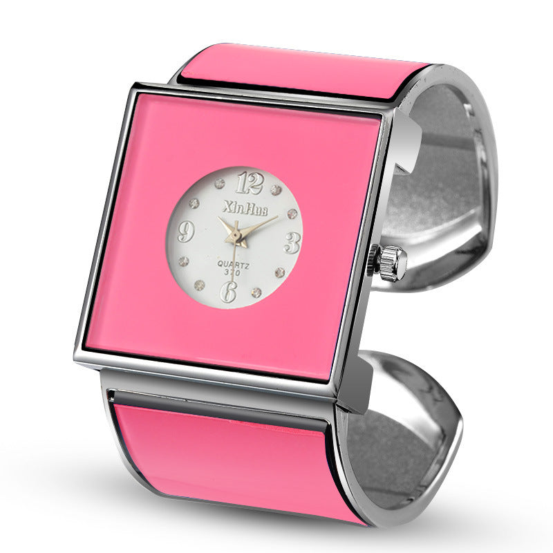 Women's pink bracelet watch