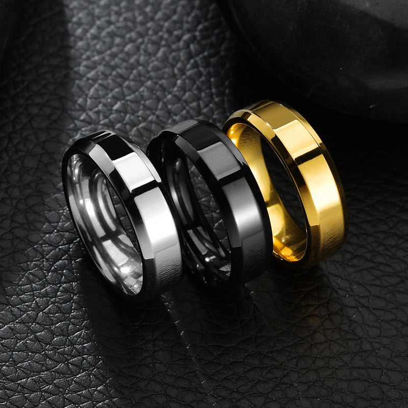 Alternate view: Unisex gold stainless ring