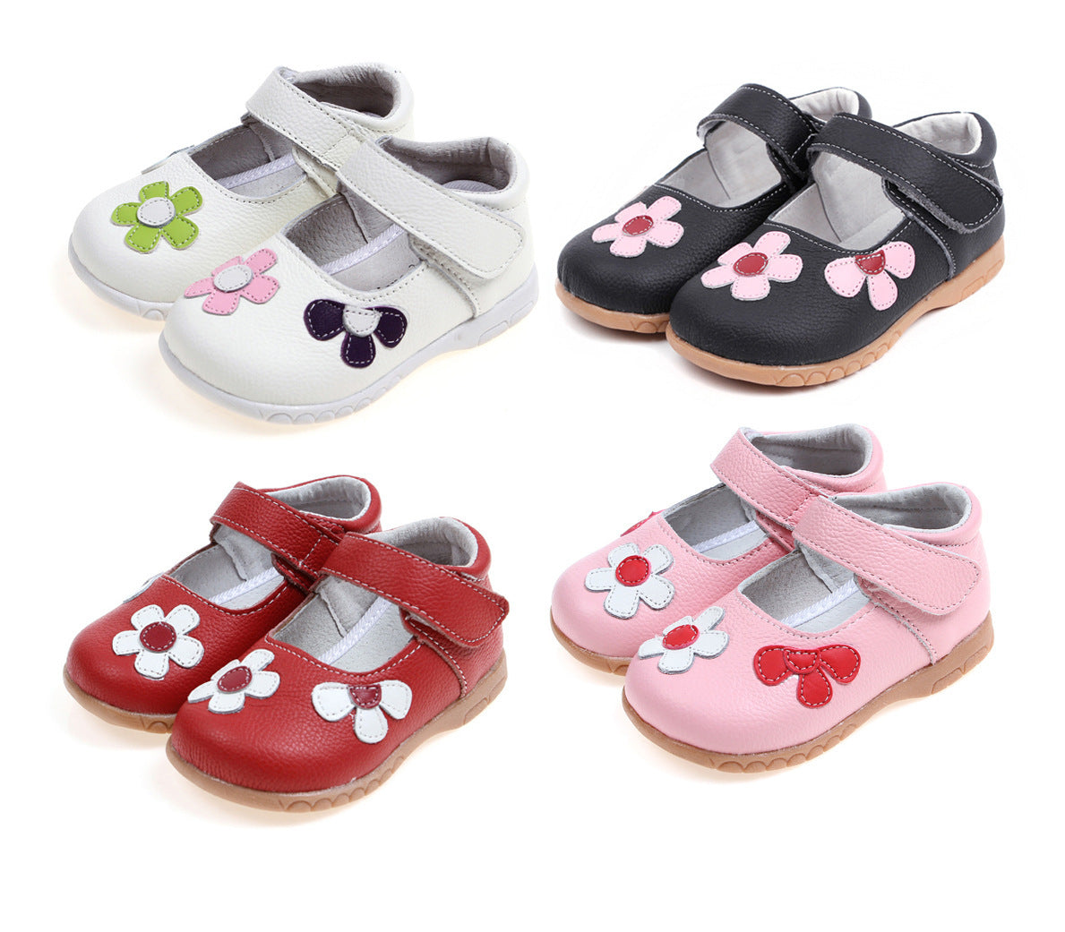 Girls korean leather shoes