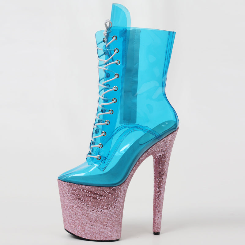 Women's platform pole dance boots