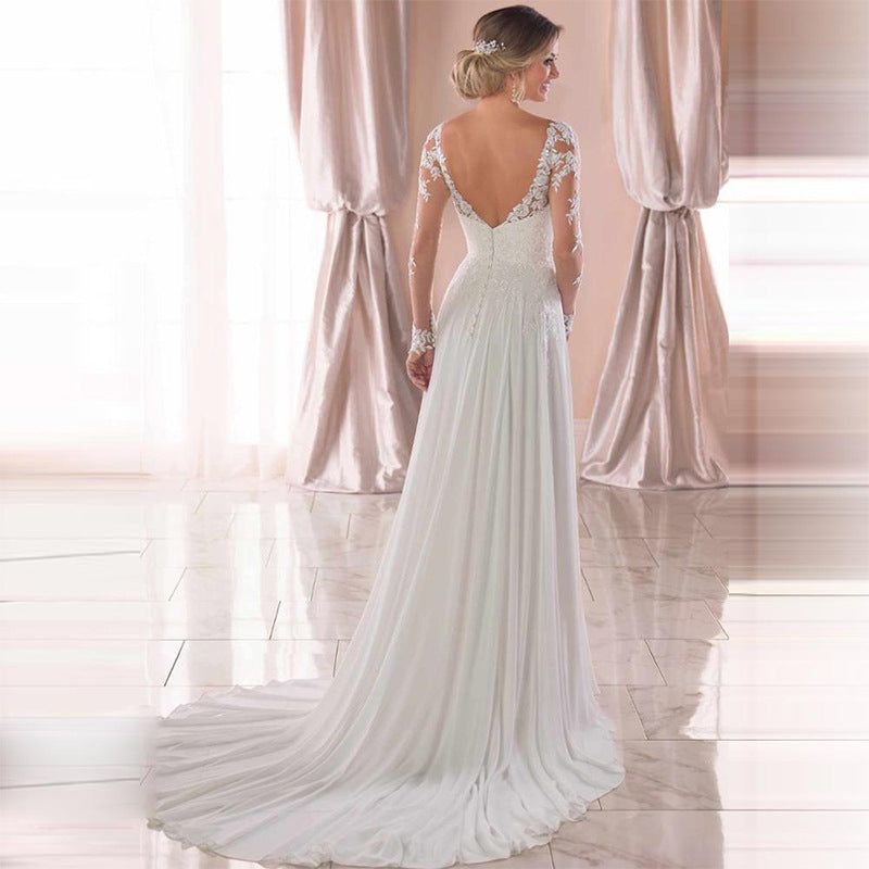 Alternate view: Women's backless wedding dress