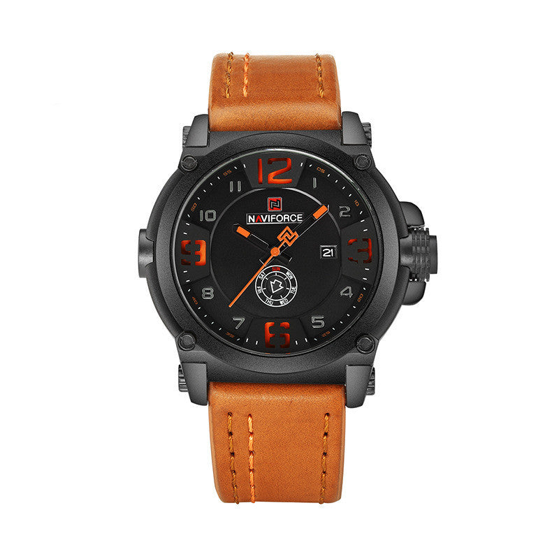 Alternate view: Men's quartz calendar watch