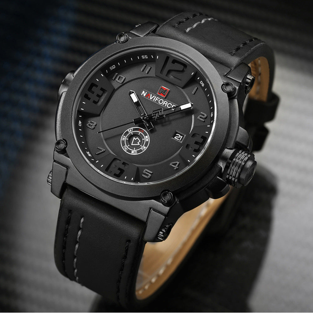 Alternate view: Men's quartz calendar watch