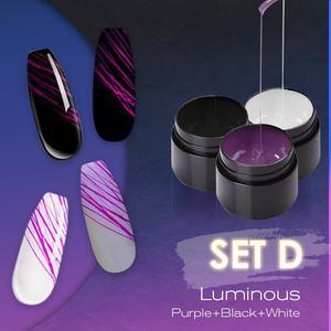 Unisex suit d luminous nail gel
