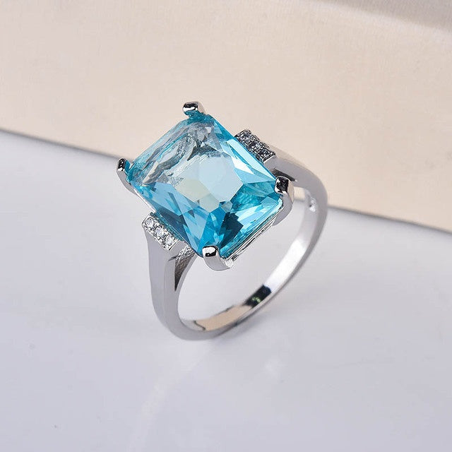 Alternate view: Women's paraiba gemstone ring