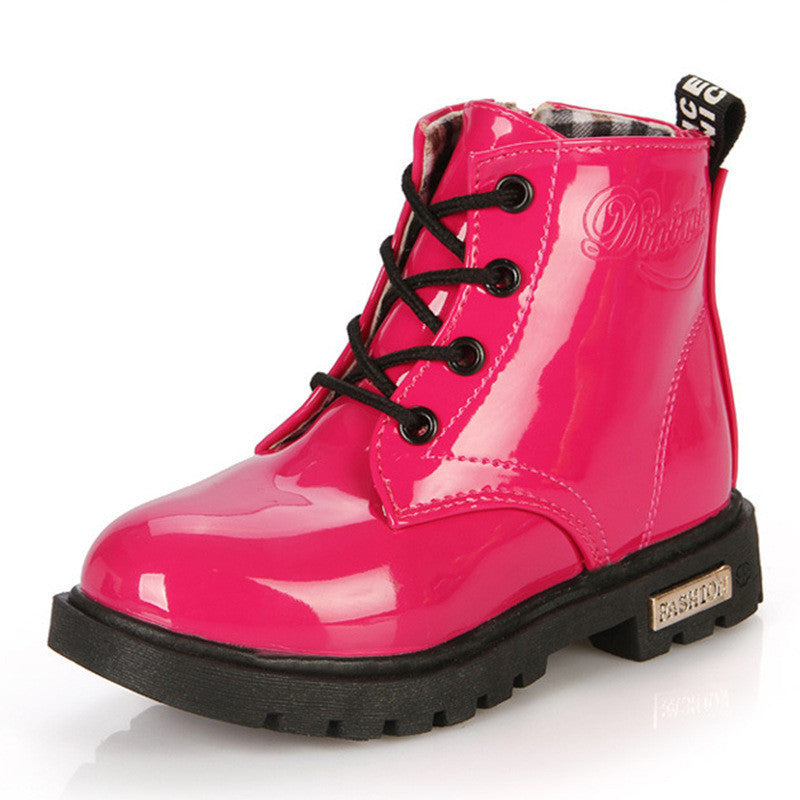 Boys red martin short boots